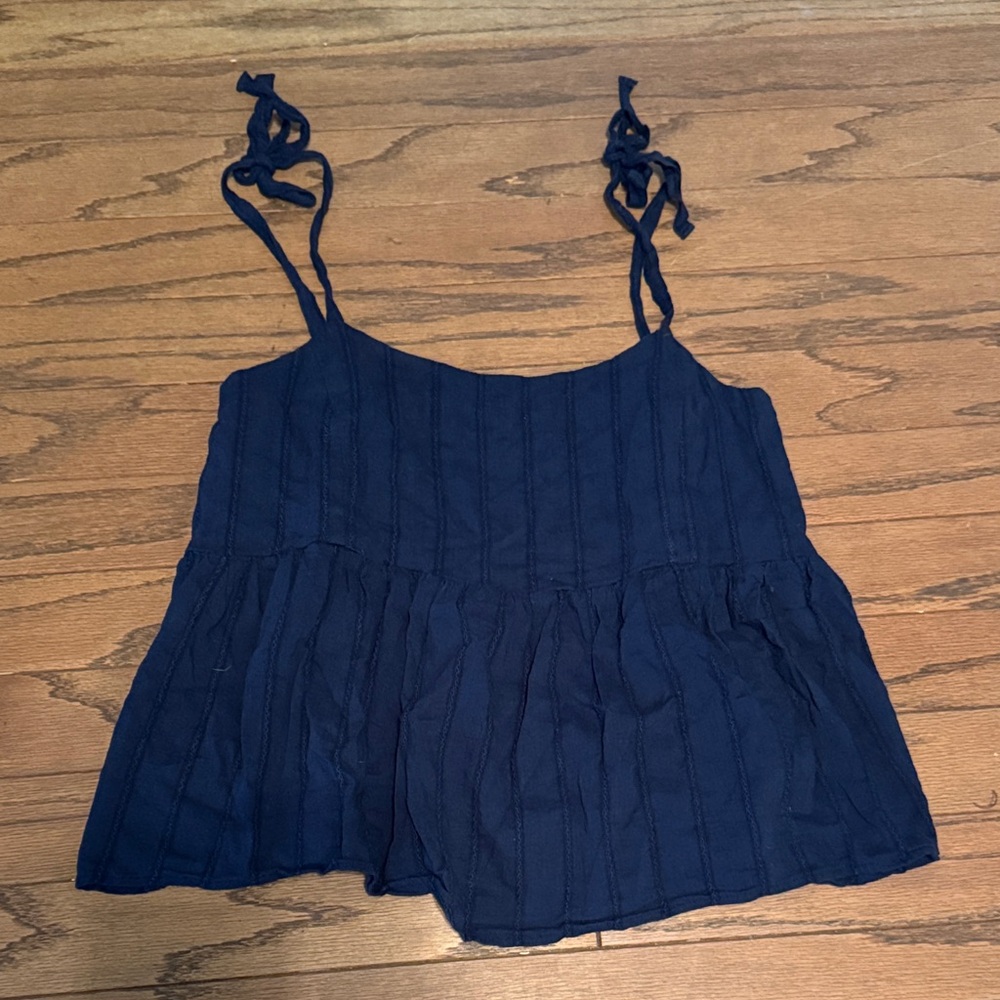 Old Navy Dark Blue Camisole with Tie Straps